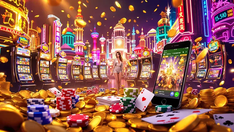 กราฟิกเกมสล็อตประกอบหัวข้อสถานะฝากและถอน